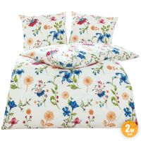 Edel-Renforcé-Bettwäsche, Flowers - 2er-Set