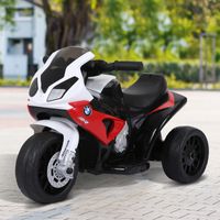 Elektro Kindermotorrad Kinderfahrzeug Lizensiert von BMW S1000RR Elektro-Dreirad mit Akku Stahl Rot 66 x 37 x 44 cm