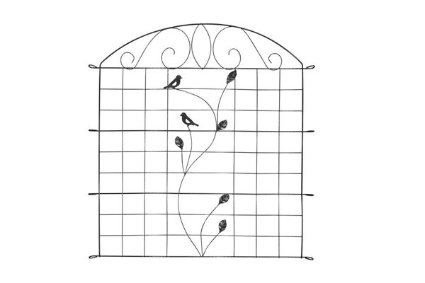 Metall-Gartenzaun, M12, pulverbeschichtet, ca. 77,5 x 64 cm - Anthrazit