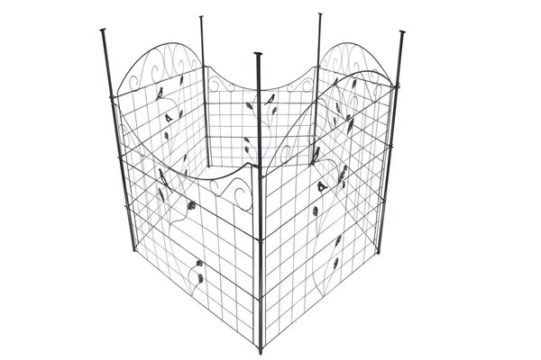 Metall-Gartenzaun, M7,pulverbeschichtet, ca. 77,5 x 64 cm - Anthrazit