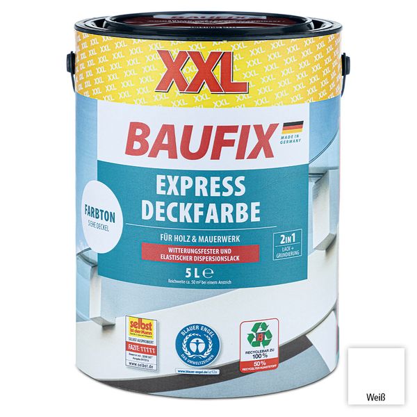 XXL-Express-Deckfarbe 5 Liter - Weiß