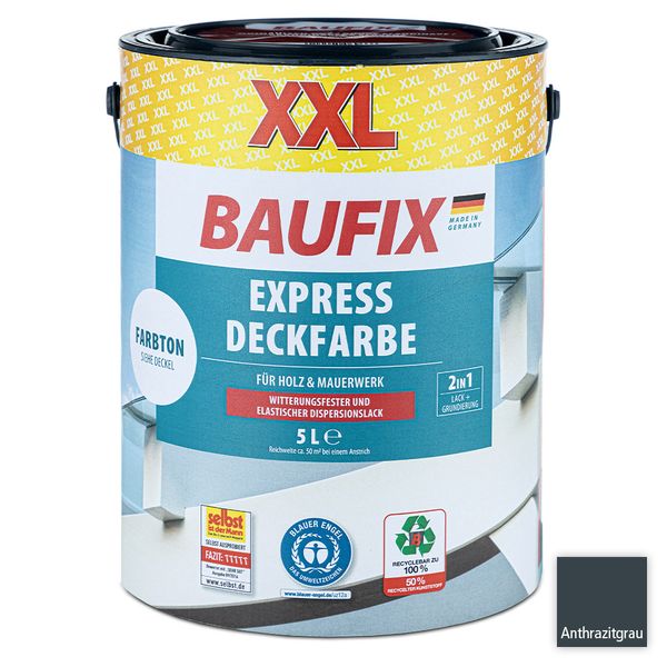 XXL-Express-Deckfarbe 5 Liter - Anthrazitgrau