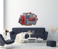 Wandtattoo 3D London 70x100cm mehrfarbig