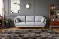 Teppich Lavin 125 Schwarz / Weiß