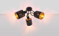 Lighting - TUNNO - Deckenleuchte Metall schwarz, 3x E14