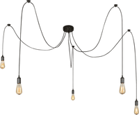 Lighting - OLIVER - Hängeleuchte Metall schwarz, 5x E27