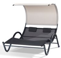 ergonomische Doppelliege Modern inkl. Kissen