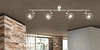 Lighting - TEXAS - Strahler Metall Nickel matt, 4x E14