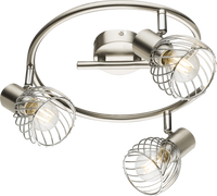 Lighting - TEXAS - Strahler Metall Nickel matt, 3x E14