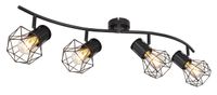 Lighting - PRISKA - Strahler Metall schwarz, 4x E27