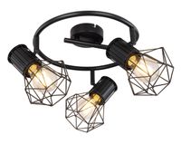 Lighting - PRISKA - Strahler Metall schwarz, 3x E27