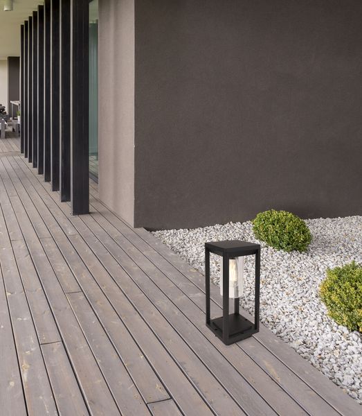 Lighting - CANDELA - Außenleuchte Aluminium Druckguss schwarz matt, 1x E27 LED