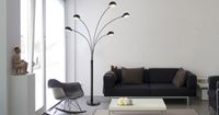 Lighting - SEYMOUR - Stehleuchte Metall schwarz, 5x E14