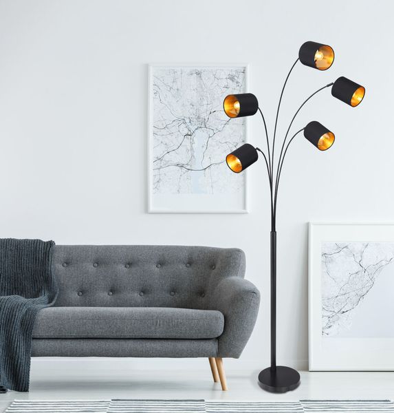 Lighting - KADDY - Stehleuchte Metall schwarz matt, 5x E14