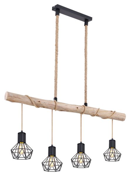 Lighting - PRISKA - Hängeleuchte Metall schwarz, 4x E27