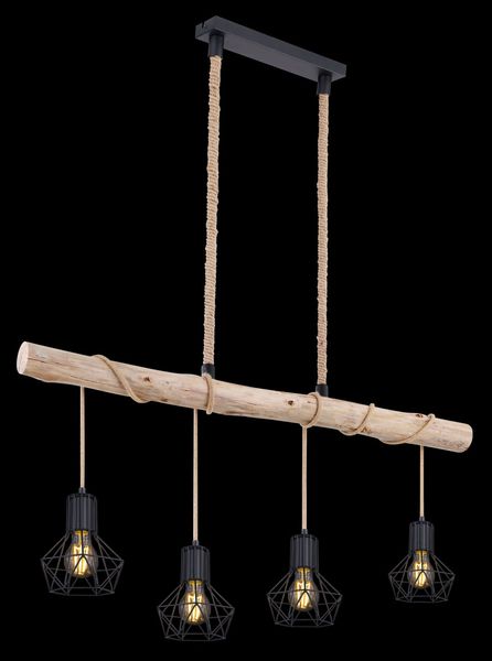 Lighting - PRISKA - Hängeleuchte Metall schwarz, 4x E27