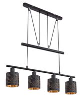 Lighting - TUNNO - Hängeleuchte Metall schwarz, 4x E14 LED