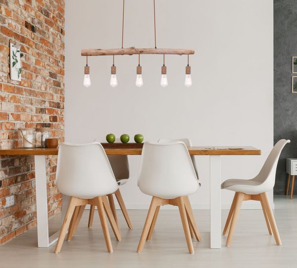 Lighting - JAKOB - Hängeleuchte Metall rostfarben, 5x E27