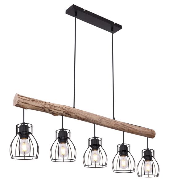 Lighting - MINA - Hängeleuchte Metall schwarz, 5x E27