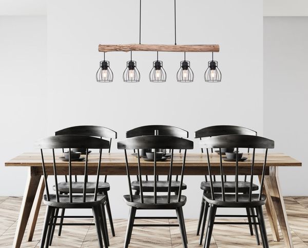 Lighting - MINA - Hängeleuchte Metall schwarz, 5x E27