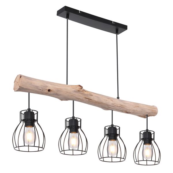 Lighting - MINA - Hängeleuchte Metall schwarz, 4x E27