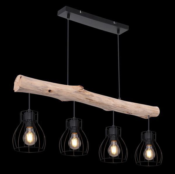 Lighting - MINA - Hängeleuchte Metall schwarz, 4x E27