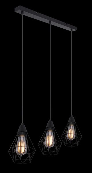 Lighting - ISABELLA - Hängeleuchte Metall schwarz matt, 3x E27