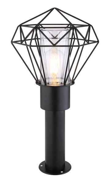 Lighting - HORACE - Außenleuchte Edelstahl schwarz, 1x E27 LED
