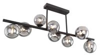 Lighting - RIHA - Deckenleuchte Metall schwarz matt, 9x G9 LED