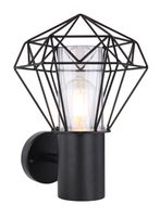 Lighting - HORACE - Außenleuchte Edelstahl schwarz, 1x E27 LED