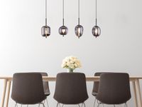 Lighting - BLACKY - Hängeleuchte Metall schwarz, 4x E14
