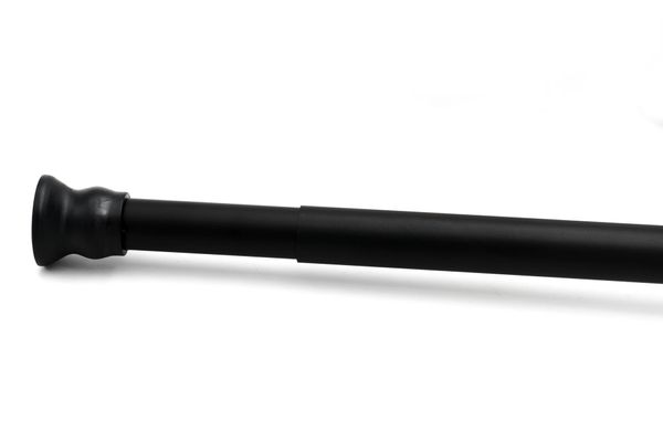 Duschvorhangstange Ø 25 mm telskopierbar von 110 - 185 cm, schwarz