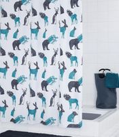 Duschvorhang Textil Topsy Turvy World ca. 180x200 cm inkl. Ringe