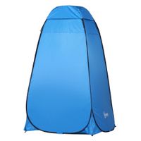 Pop up Toilettenzelt Mobiles Camping Duschzelt Umkleidezelt mit Innentasche Blau 120 x 120 x 190 cm