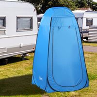 Pop up Toilettenzelt Mobiles Camping Duschzelt Umkleidezelt mit Innentasche Blau 120 x 120 x 190 cm