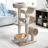 Katzenbaum Katzenkratzbaum Katzen Kletterbaum Kratzbaum Spielzeug Tunnel