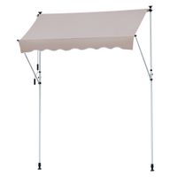 Markise Klemmmarkise Sonnenschutz Faltarm Cremeweiß 3x1,2cm
