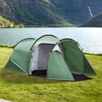 Zelt für 2-3 Personen 190T Tunnelzelt Campingzelt Glasfaser