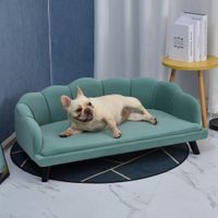 Hundesofa mit Rückenlehne Haustiersofa Hundebett Katzensofa Weich