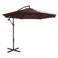 Sonnenschirm mit Handkurbel Kaffee Ø3 x 2,5H m