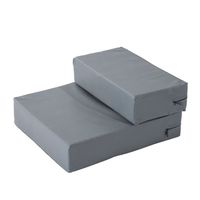 Tiertreppe Tierunterlage Klappbar Hundetreppe Treppe Unterlage für Katzen und Hunde Grau L45 x B39 x H20 cm