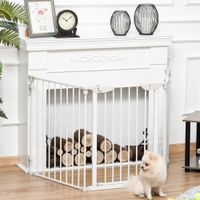 Absperrgitter für Hunde Schutzgitter Hundegitter 3 Elemente Kunststoff
