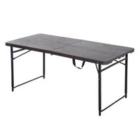 Klapptisch Faltbarer Campingtisch Höhenverstellbarer Falttisch Kaffee 122 x 61 x 53/71,5 cm