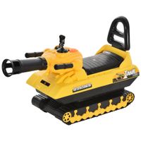 Sitzbagger für Kinder Spielzeugauto für 3 Jahre Kinder Rutscherauto Laufrad Panzer mit Stauraum Bälle Gelb+Schwarz, 68 x 24 x 41,5 cm