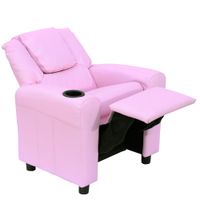 Kindersessel, Minisessel, Kindersofa für 3-6 Jahre alt, Liegefunktion, Rosa, 62 x 56 x 69 cm