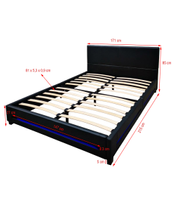 -EOL- LED Bett ASTEROID 160 x 200 Schwarz