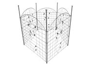 Metall Gartenzaun mit Pulverbeschichtung C01,Anthrazit, 775*640 mm,11-tlg.Set,2erSet