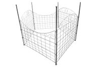 Metall Gartenzaun mit Pulverbeschichtung C04, Anthrazit, 775*640mm,11-tlgSet,2erSet