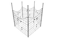 2er-Set Metall-Gartenzaun, ca. 77,5 x 64 cm - Anthrazit