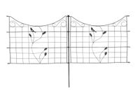 2er-Set Metall-Gartenzaun, ca. 77,5 x 64 cm - Anthrazit